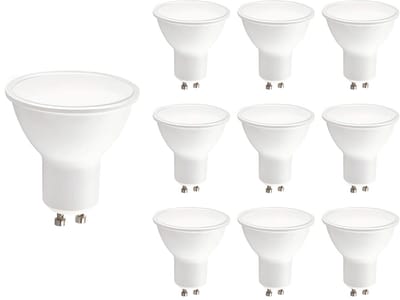 Kobi LED Spot GU10 5W - 400lm - 4000K - 230V - Voor Hal, Werklamp of Badkamerverlichting - GU10 Fitting - 10 stuks