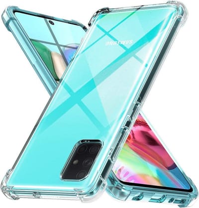 Shockproof Flexibele achterkant Silicone hoesje transparant Geschikt voor: Samsung Galaxy A71
