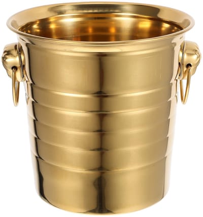 OmGoods - Dailygoody - Bar IJs-emmer - IJscontainer - Houdt dranken koud - Gouden wijnfles - Koeling - Perfect voor feesten en partijen - 5 liter