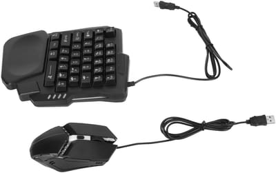 Dailygoody - Gaming-Toetsenbord en -muiscombinatie - Gaming accessoires - Opladen tijdens het spelen - Half toetsenbord - Mobiele gaming - Geschikt vo