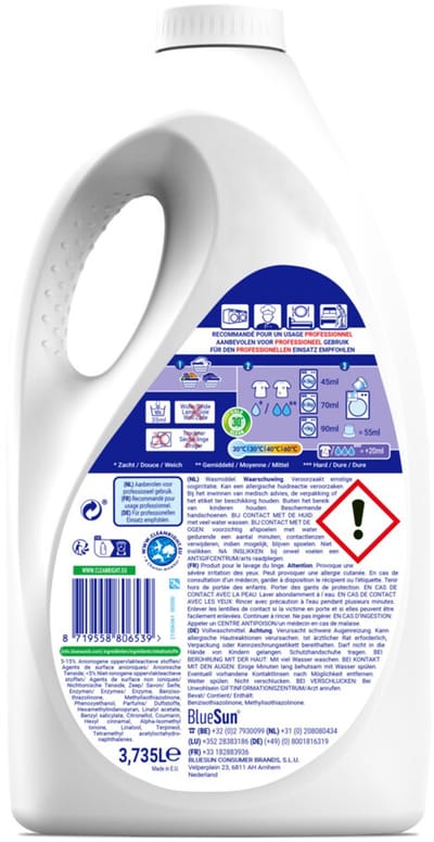 Dreft Vloeibaar Wasmiddel Professional 83 wasbeurten - 3 x 3,73 liter - Voordeelverpakking