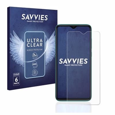 Savvies - Screenprotector voor Xiaomi Redmi Note 8 Pro - Folie Beschermfolie transparant 6 Stuks