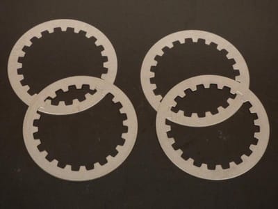 kit 4 gladde koppelingsplaat tecnium voor motor yamaha 100 yz 1976 tot 1983 nieuw