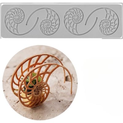 Veilige Siliconen Nautilus Schelp Voorgerecht, of Decoraties - Gemakkelijk Schoon te Maken Gereedschap voor Thuis S & Professionele Koks 1pc white