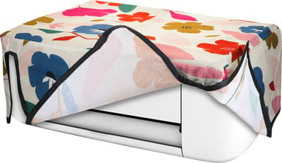 kwmobile linnen hoes geschikt voor HP DeskJet 3750 / 3755 cover - Printer beschermhoes - Bonte bloemen design