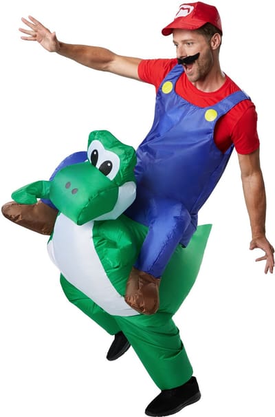 dressforfun - Opzitkostuum Italiaanse loodgieter - Mario en Yoshi - Verkleedkleding kostuum halloween verkleden feestkleding carnavalskleding carnaval feestkledij partykleding