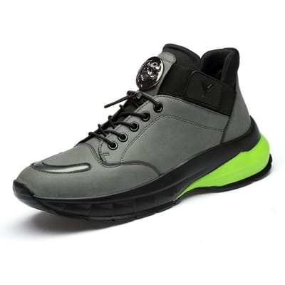 Herfst Nieuwe Grote Maat Schoenen Mode Schoenen Brits Zachte Zool Casual Leren Schoenen Heren Instappers Lazy Schoenen 46 grijze kleur