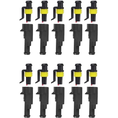 10 Set 1 Pin Way Waterdichte Elektrische Connector Auto Draad Connector Stekker Terminal yellow