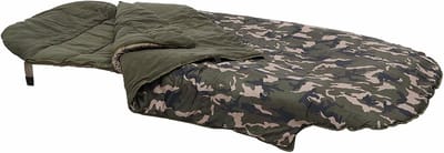 Comfort Slaapzak - Kampeerzak - Vissen aan de oever - Inclusief thermische hoes - 215 x 90cm - Olijf Camo