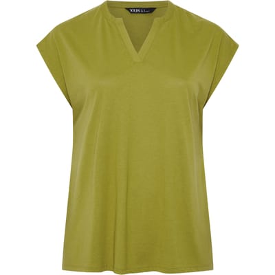 Yours Groen Tshirt Met Vhals Size 42