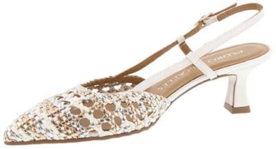 Pedro Miralles Dames Slingback Metal Blanco | Goud | Maat: 40