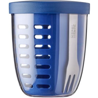 Mepal - Ellipse fruit & veggie pot - 600 ml - Incl. vorkje - Vivid blue