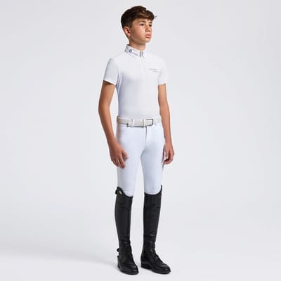 Cavalleria Toscana Jongens Wedstrijdshirt SS25 S Wit