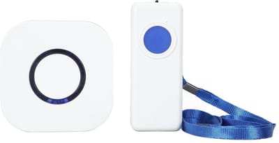 Draadloze Oproepknop - Patiënt Pager Systeem - Hulp Inroepen - IP55 Waterdichte Knop - 300 Meter Bereik - Wit