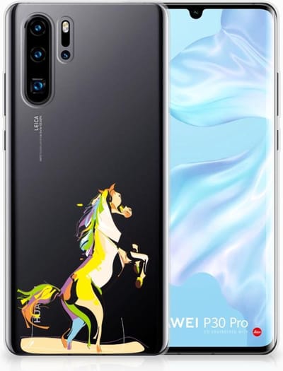 Huawei P30 Pro Telefoonhoesje met Naam Horse Color
