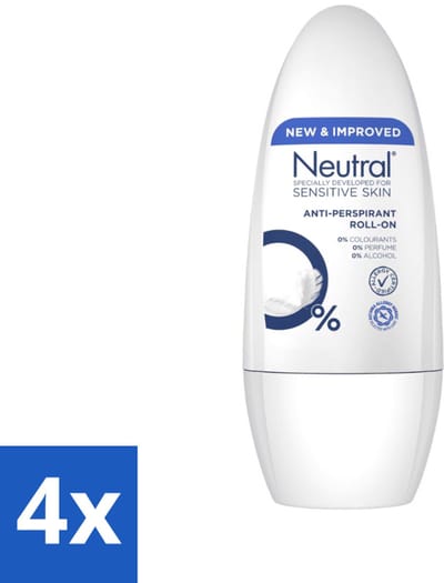 Neutral - Deodorant - Roller - Sensitive Skin - 50ml x 4