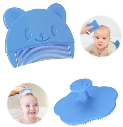 Borstel en kam voor melkkorsten voor baby's, massageborstel en kamset