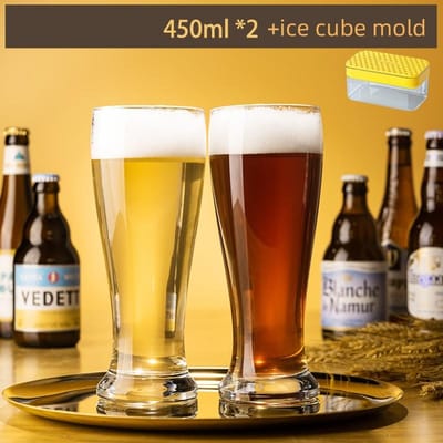 Bierglazen Grote Capaciteit Bar Bier Hoge Taille Gestroomlijnd Breed Glas Thuisfeest Loodvrij Verdikt Glas Bodem Wijnglas