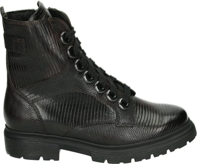 Durea - 9809 K - Hoge sneakersVeterlaarzenDames veterschoenenDames sneakersHalf-hoge schoenen - Kleur: Bruin - Maat: 37