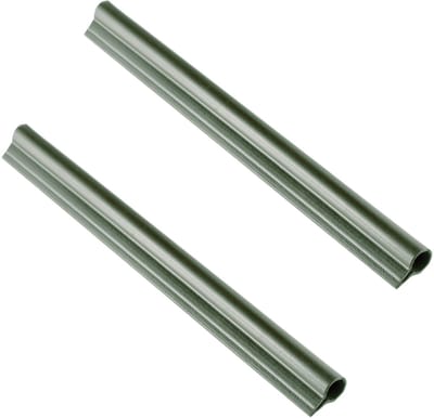 KADAX Klemrails voor zichtwerende strips, bevestigingsclips van kunststof, klemstrips, clips voor hekfolie, eindclips (set van 2, groen)