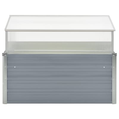 vidaXL - Tuinkas - 100x100x85 - cm - gegalvaniseerd - staal - grijs