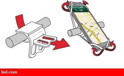 Telefoonhouder Fiets - OTG strap wit telefoonhouder