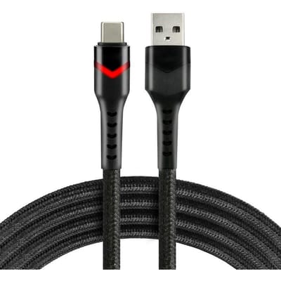 Everactive Usb-C-Kabel Voor Telefoon En Laptop 1M 3A Rgb Led Snel
