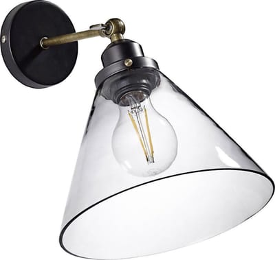 Brilliant RONALD - Wandlamp - Transparant;Zwart