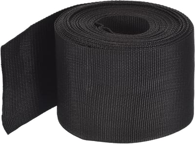 Famanu – Gordelband van lichtgewicht polypropyleen - 75 mm - 3 meter - bevestigingsband voor rugzakken - zwart - voor bagageriemen buiten