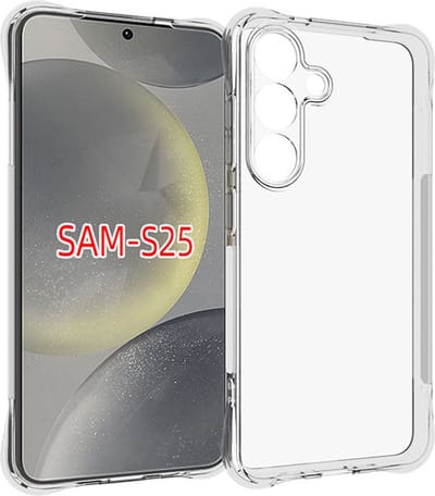 MobyDefend Hoesje - Geschikt voor Samsung Galaxy S25 - Transparante Shockproof TPU Backcover - Verstevigde Hoeken - Volledig Doorzichtig