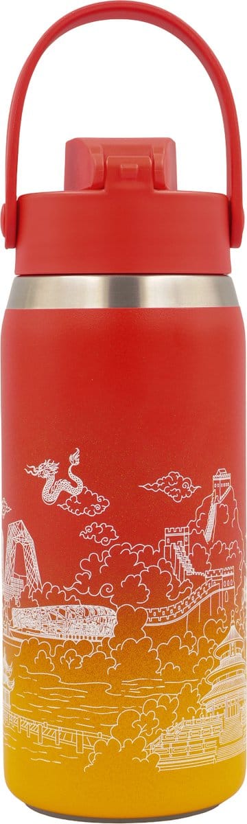 Thermische fles 473ml (16oz)-95% gerecycled roestvrij staal - Fire Dragon 'Skyline Bottle CHN 16'