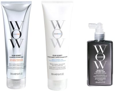 Color Wow Trio Color Security Shampoo + Color Security Conditioner Fine to Normal Hair 250ml + Dream Coat For Curly Hair 200ml | Extra voordelig
