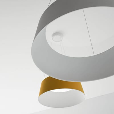 Stilnovo Oxygen LED hanglamp, geel, Ø 56 cm