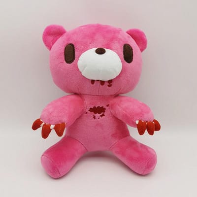 Poupée Peluche Anime Ours Sombre Dessin Animé Peluche Sanglante Douce Poupées Animaux Mignons Ours Peluches Jouets Cadeaux d'Anniversaire Noël pour Enfants
