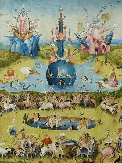Softcover kunst schetsboek, Jheronimus Bosch, Tuin der Lusten