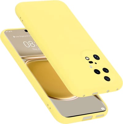 Cadorabo Hoesje geschikt voor Huawei P50 PRO in LIQUID GEEL - Beschermhoes gemaakt van flexibel TPU silicone Case Cover