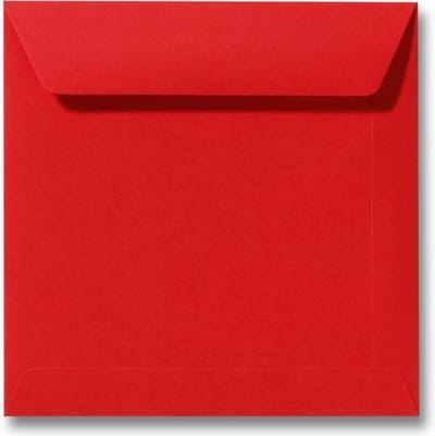 Envelop 19 x 19 Koraalrood, 100 stuks