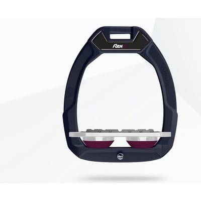 Veiligheidsijzers voor paardrijden Plat Grip Aluminium/Grijs/Pruim Flex-On Safe-On