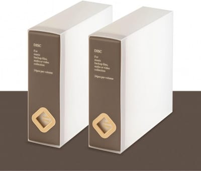 Opbergdoos - CD/DVD Opberg Hoes - 24 Discs Opberg Hoes - Map - DVD opbergdoos - CD opbergdoos - Opbergdoos met deksel - CD Hoes Opbergmap - Bruine opbergdoos - Voor in de auto - Voor op kantoor - Voor thuis - Cadeau voor verjaardag - Pasen -2 Stuks