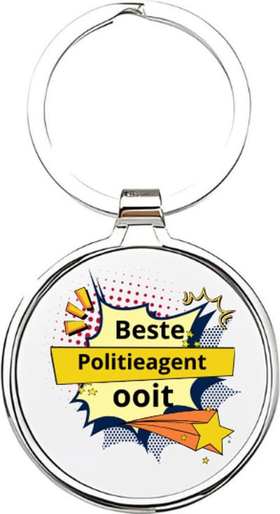 Akyol - de beste politieagent ooit Sleutelhanger - Politie - de beste politieagent - politieagent - agent - politie - hulpdienst - politiemacht - politieagente - agent - agente - politieauto - gevangenis - 112 - cadeau - 4 x 7,5 CM