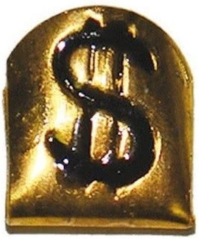Gouden verkleed tand met dollar teken - kunststof - pooier/gangster verkleed accessoires