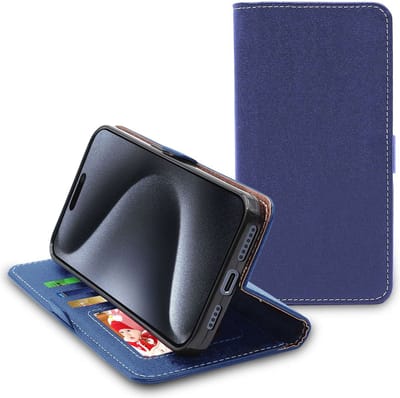 ebestStar - Hoes geschikt voor iPhone 15 Pro Max Apple, Wallet Etui, Book case hoesje, Donkerblauw