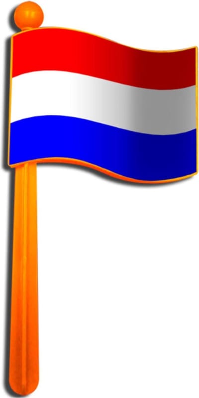 Folat - Ratelvlag Rood-Wit-Blauw - WK voetbal 2026 - WK voetbal versiering - WK voetbal outfit - Nederland WK