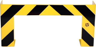 Aanrijdbeveiliging voor lange pallet - Geel/Zwart - 860 mm x 400 mm (BxH)