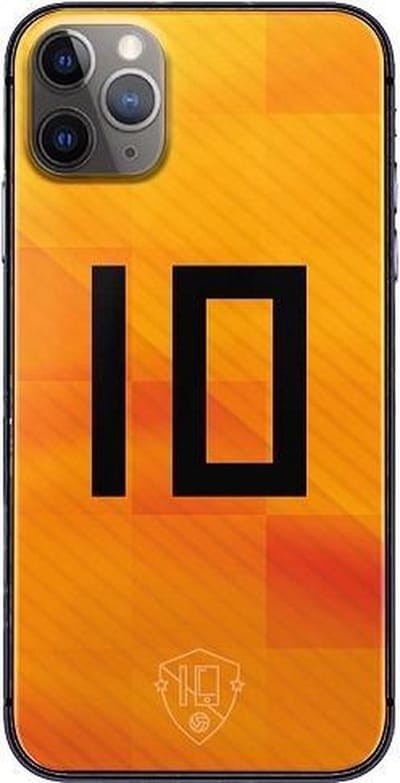 Telefoonhoesje - Back Cover - Geschikt Voor Apple IPhone 11 Pro - Zwart En Oranje