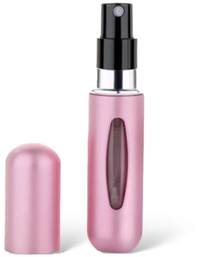 Parfumflesje - Navulbaar - Reisparfum - Verstuiver - Refillable - Hervullen - Travel perfume atomizer - Lipstick formaat - 5 ml - Parfum to go - Compacte spray - Handbagage - Lichtroze - Jonyx