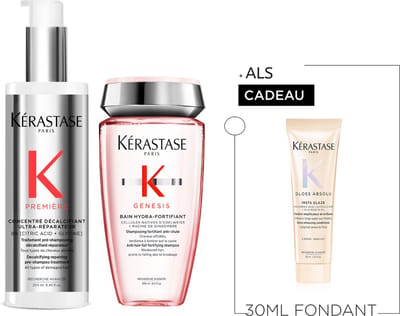 Kérastase Première-Genesis Duo + Cadeau - Première Concentré Pre-Shampoo 250ml & Genesis Shampoo 250ml + Gloss Absolu Conditioner 30ml Cadeau - Voor Beschadigd Haar & Anti-haaruitval