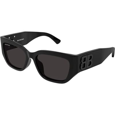 Balenciaga Letter Logo Injectie Onregelmatige Vorm Zonnebril Heren zonnebril Zwart BB0317S001 Basic Packaging-Eyeglass Case,77,Black black