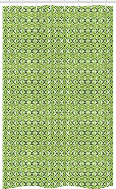 ABAKUHAUS Douchgordijn – Ikat Indonesische Motieven – 120x180 cm – Groen