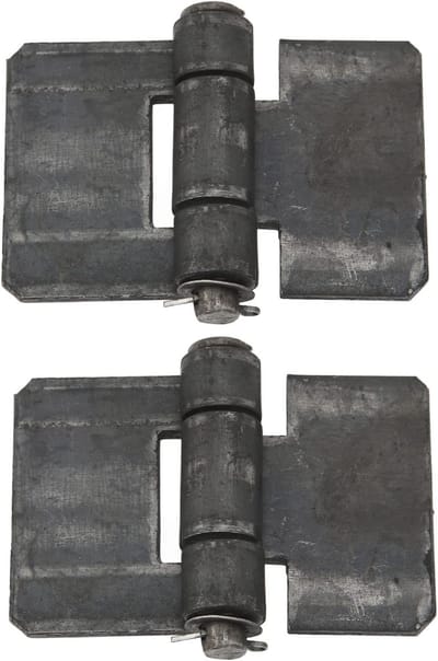 2 Pack 106x75mm Lasbare Deurhengsels, Robuuste Stalen Scharnieren 5mm Dikte voor Aanhangwagen, Garagedeur en Hek